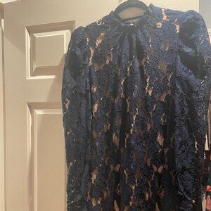 Navy blue lace dress never worn!